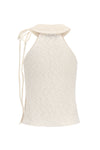 SWAYING/KNIT crochet collar strappy vest SW24SS1T21 white